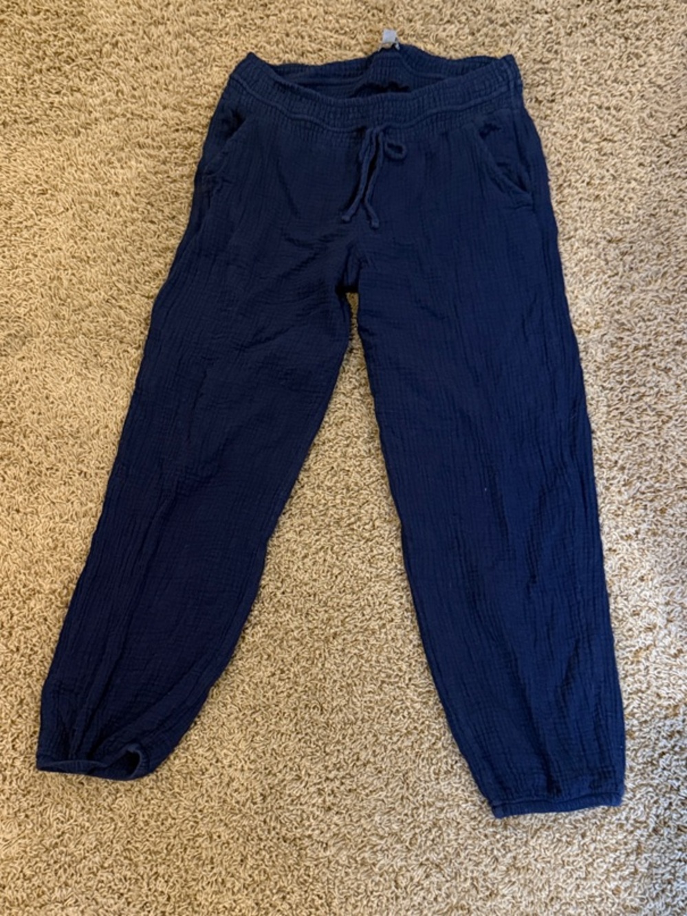 aerie Navy Drawstring Jogger Pants